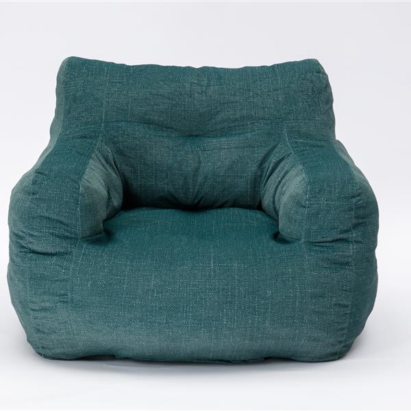 010-Soft Velvet Fabric Bean Bag Chair Filled With Memory Sponge,Green