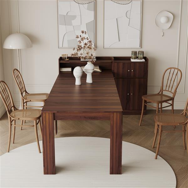 Modern Extendable Dining Table with Storage