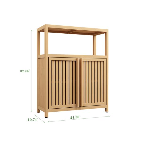 Large Capacity Bamboo Storage Cabinet Furniture for Bathroom Living Room Bathroom Bamboo Storage Cabinet With Shelves