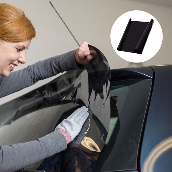 SUPER DARK BLACK CAR WINDOW TINT FILM KIT TINTING LIMO 5% 75CM x 6M UK