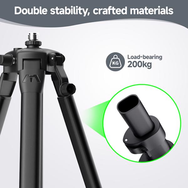 1.2m Heavy-Duty Aluminum Alloy Tripod for Laser Levels - Adjustable Height