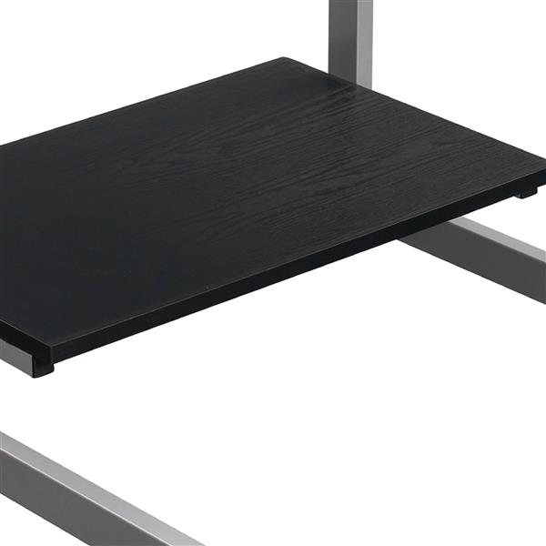 Compact Computer Cart With Storage, Espresso