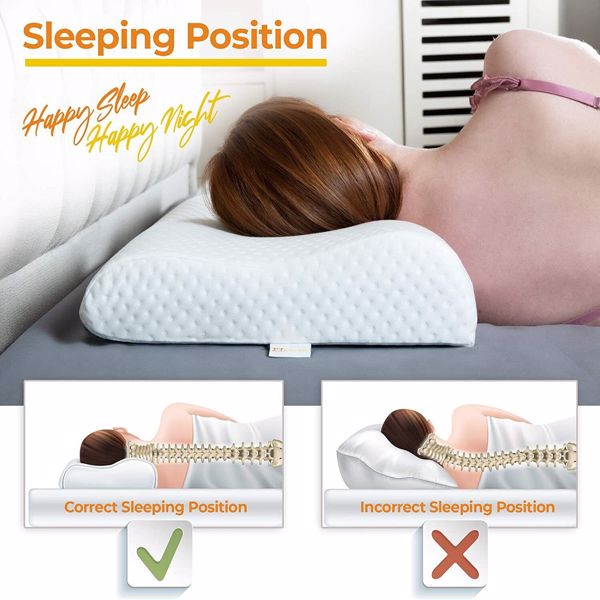 Memory Foam Kopfkissen Nackenkissen Orthopädisch Nackenstützkissen Schlafkissen