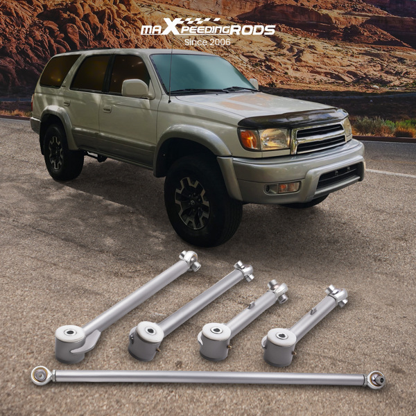 Heavy Duty Tubular Control Arm + Track Bar Set for Toyota 4-Runner 1996-2002 2X2