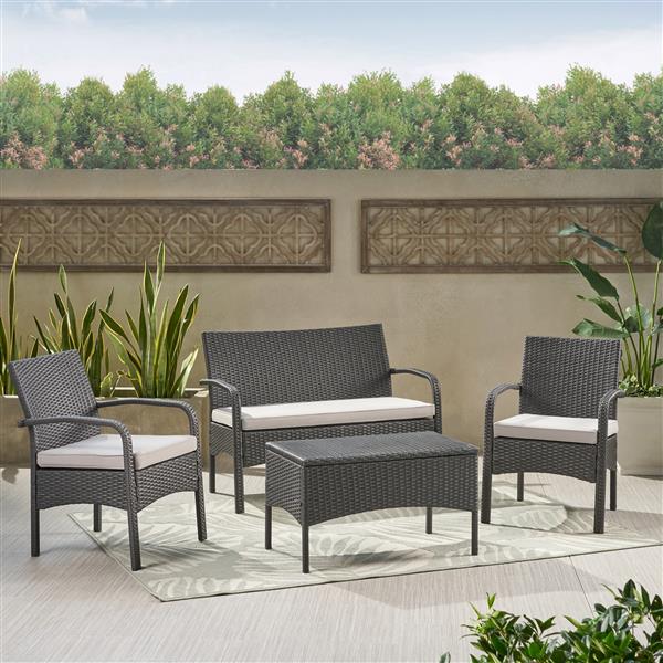 WICKER 4 PC CHAT SET