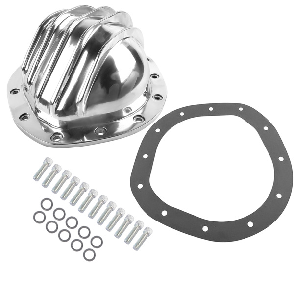 12 Bolts Polished Aluminum Differential Rear Cover for GM Chevy C10 8.75" Truck