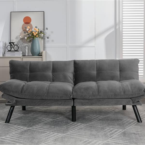 Light Grey Convertible Folding Modern sofa Bed