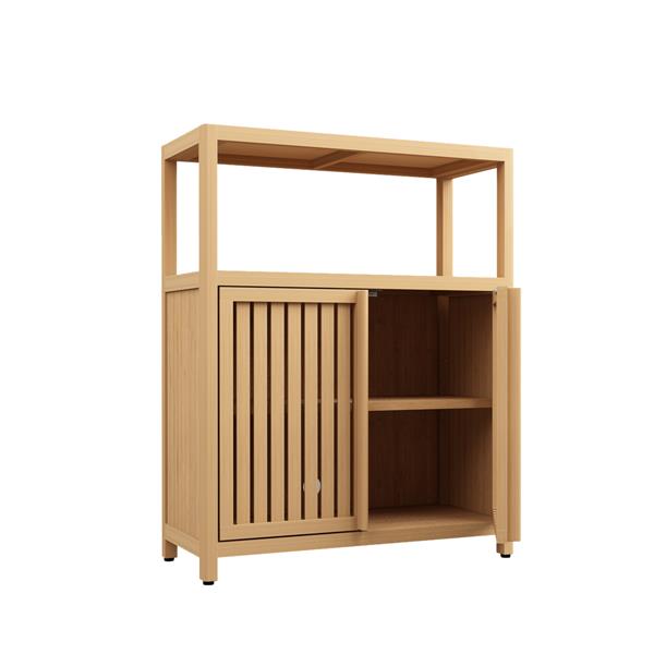 Large Capacity Bamboo Storage Cabinet Furniture for Bathroom Living Room Bathroom Bamboo Storage Cabinet With Shelves