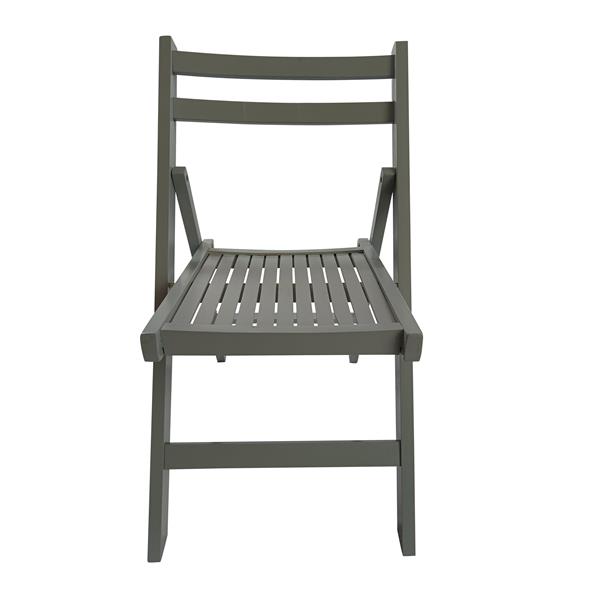 Furniture Slatted Wood Folding Special Event Chair - Gray, Set of 4, FOLDING CHAIR, FOLDABLE STYLE