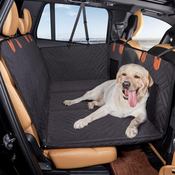 Hard Bottom Car Seat Extender, Dog Car Seat Cover for Back Seat Hard Bottom, Hard Bottom Car Seat Cover, Extender with a Hard Bottom for Large Dogs Keep The Car Clean (black, 3 seat)