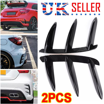 2x Rear Bumper Splitter Canard Trim For Mercedes-Benz A Class W176 A200 A250 AMG