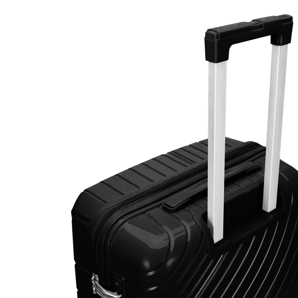 Luggage Sets 3 Piece, PP Luggage Set, Suitcases with Wheels, Hardside Hard Shell Travel Luggage with TSA Lock