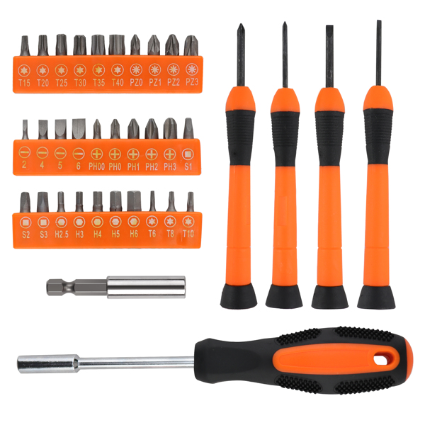 152 piece Tool Set General Hand Tool Kit with Plastic Toolbox Storage Case Automotive Wrench Sets Orange