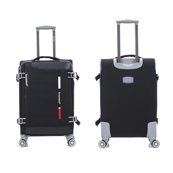 Softside Upright Luggage Set Expandable, Lightweight,4-Piece (20//24/28/32) ,Black