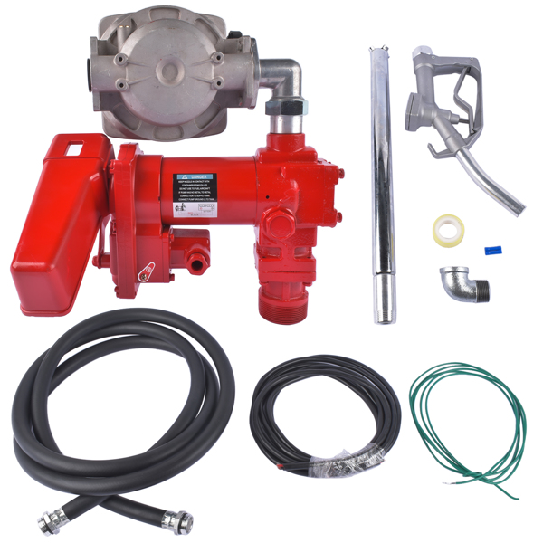 Diesel Gasoline Fuel Transfer Pump 20GPM 12V w/Oil Meter for Gas Diesel Kerosene