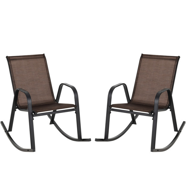 2 PCS Metal Patio Rocking Chair