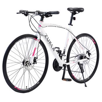 24 Speed Hybrid bike Disc Brake 700C Road Bike For men women\\'s City Bicycle