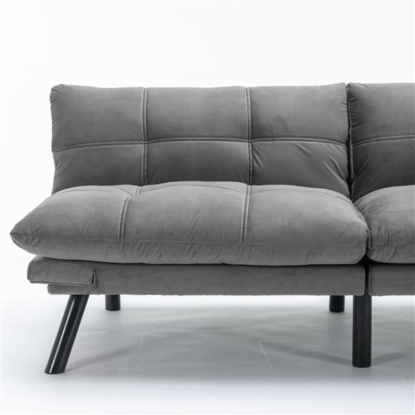 Light Grey Convertible Folding Modern sofa Bed