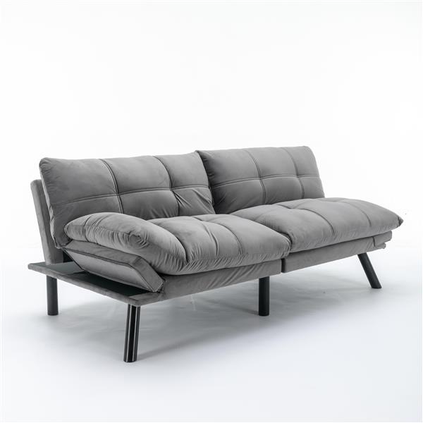 Light Grey Convertible Folding Modern sofa Bed