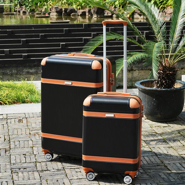 Hardshell Luggage Sets 3 Piece double spinner 8 wheels Suitcase with TSA Lock Lightweight 20''24''28''