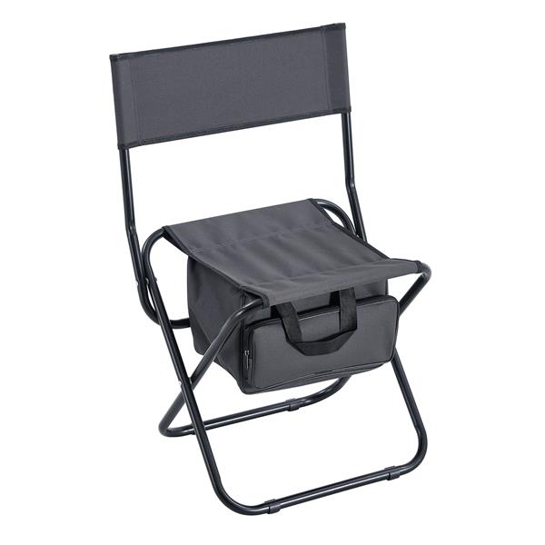 4-piece Folding Outdoor Chair with Storage Bag, Portable Chair for indoor, Outdoor Camping, Picnics and Fishing,Grey