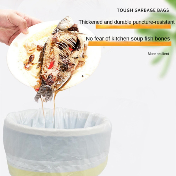 1.6mil thickened garbage bag 8 gallons (20*27inch), 200 count of kitchen garbage bags, with drawstrings for quick garbage packaging, wastebasket liners, suitable for kitchen, living room, bedroom