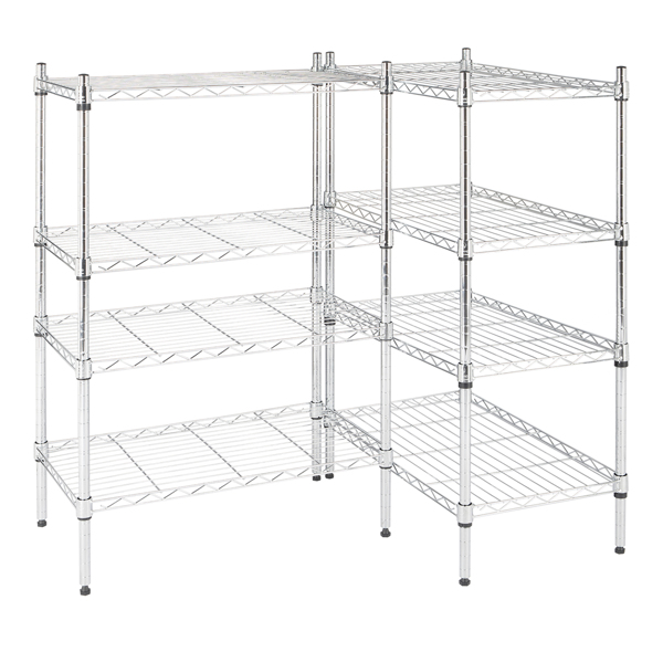 8-Tier Wire Shelving Unit Adjustable Steel Wire Rack Chrome