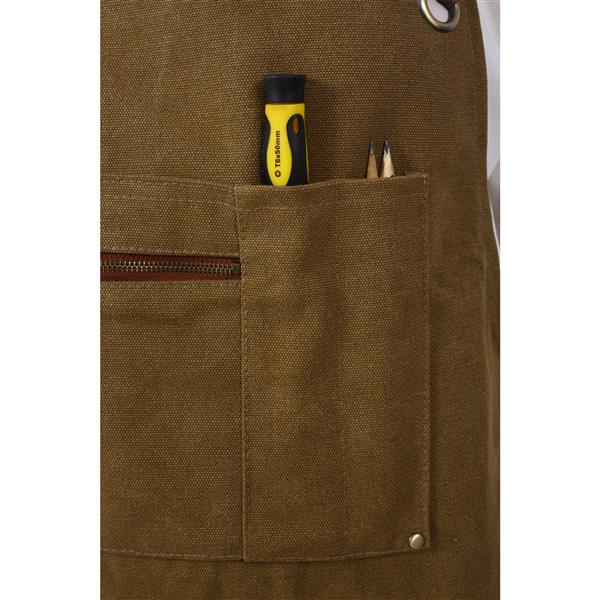 Long Heavy Duty  Canvas Tool Apron, Carpenter Aprons, Woodworking Aprons, Carpenters 16 Oz ,Fully Adjustable to Comfortably Fit Men and Women ,not waxed