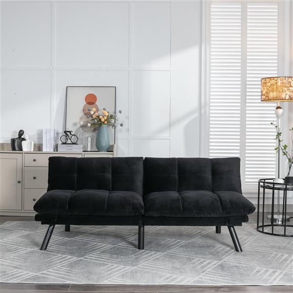 Black Convertible Folding Modern sofa Bed