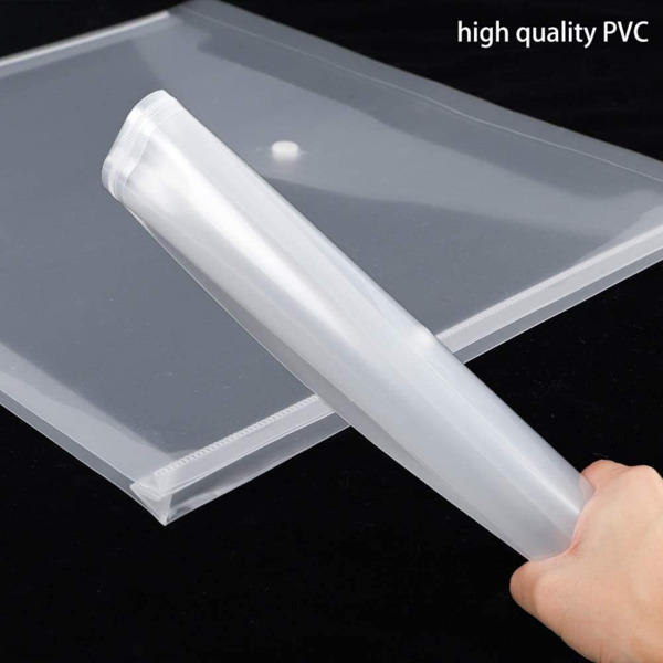 50pcs Clear Envelopes, Expandable Folders for Documents and Waterproof Folders with Snap Closure, A4 Size Letter Size, for School and Office Supplies