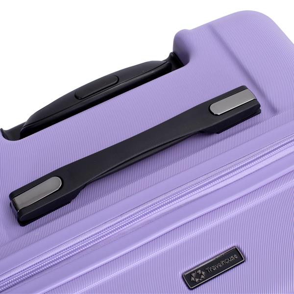 3 Piece Luggage Sets PC+ABS Lightweight Suitcase with Two Hooks, 360° Double Spinner Wheels, TSA Lock, (21/25/29) Light Purple