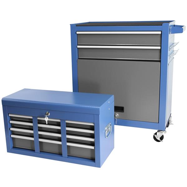 Rolling Tool Chest with Wheels 8 Drawers, Assembled Tool Cabinet Combo with Drawers, Detachable Organizer Tool Chests, Mobile Lockable Tool Box for Workshop Mechanics Garage