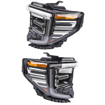 2Pcs LED Headlamp LH & RH for GMC Sierra 1500 Denali, Denali Ultimate, SLT 2022-2024 85604120, 85604119