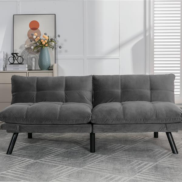 Light Grey Convertible Folding Modern sofa Bed