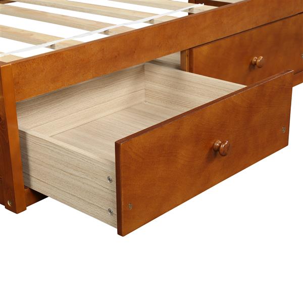 . Twin Size Platform Storage Bed with 3 Drawers