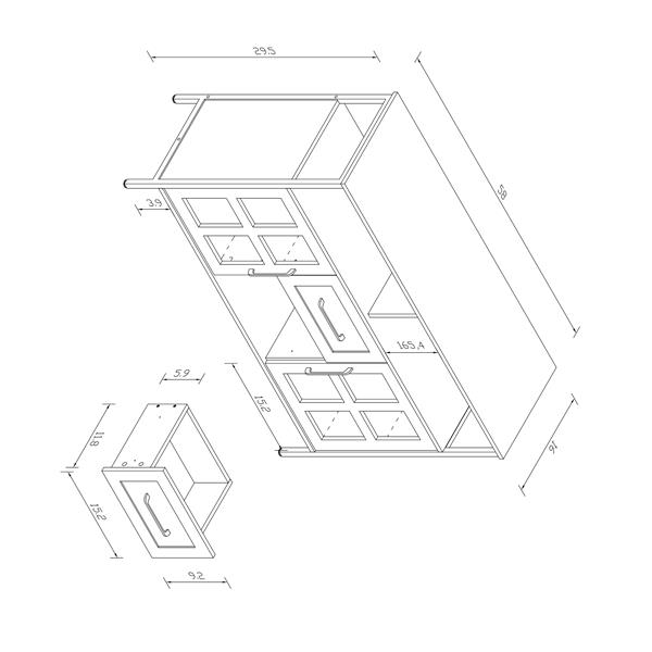 Living room shelves, with two storage rooms, storage box, modern kitchen utensils cabinet, self-service wooden storage cabinet, corridor dining room transparent glass cabinet