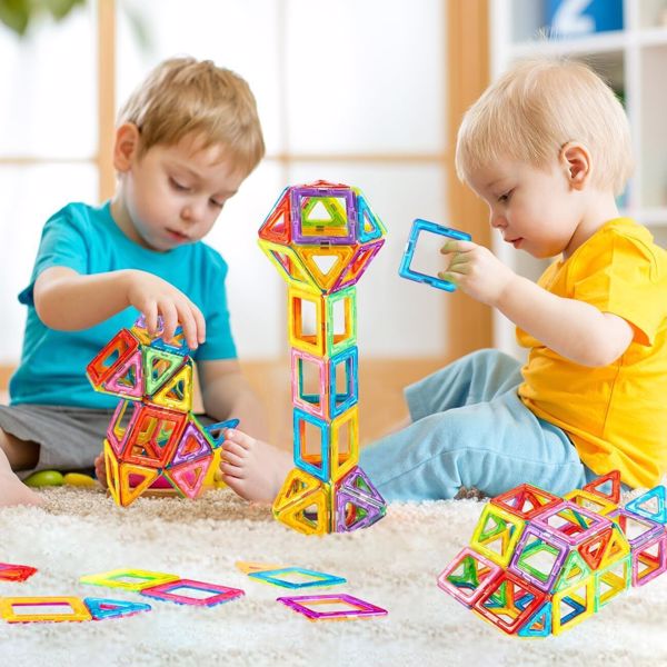 110Stk Blocks Magnetic Building Magnetische Bausteine Blöcke Kinder Spielzeug DE