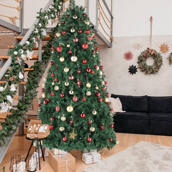 【Old Code:70209104】12ft Automatic Tree Structure PVC Material 7794 Tips Christmas Tree Green