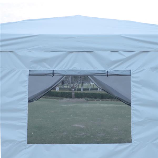 Outdoor 10x 10Ft Pop Up Gazebo Canopy Tent with Removable Sidewall with Zipper,2pcs Sidewall with Mosquito Netting,with 4pcs Weight sand bag,with Carry Bag-White