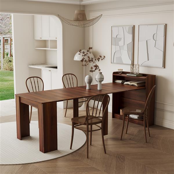 Modern Extendable Dining Table with Storage