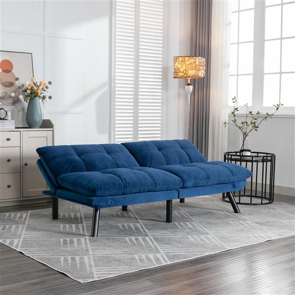 Navy Blue Convertible Folding Modern sofa Bed