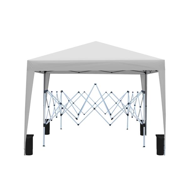 Outdoor 10x 10Ft Pop Up Gazebo Canopy Tent with 4pcs Weight sand bag,with Carry Bag-Grey