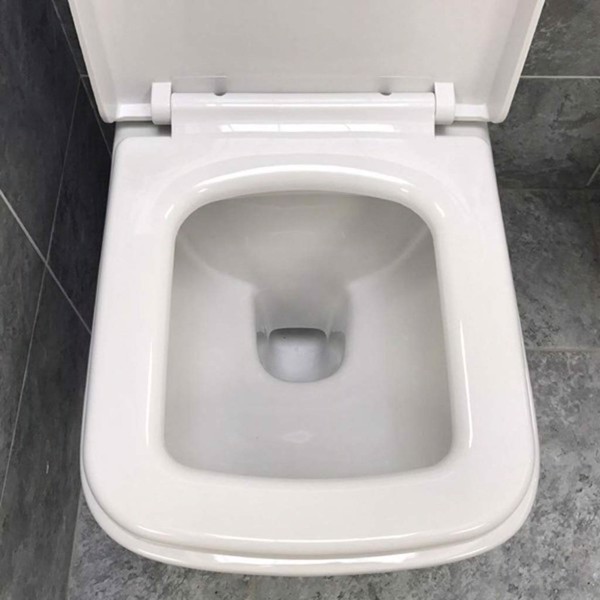 1pc white silent closed PP toilet lid, durable bathroom toilet lid, thickened design, easy to install household plastic seat ring