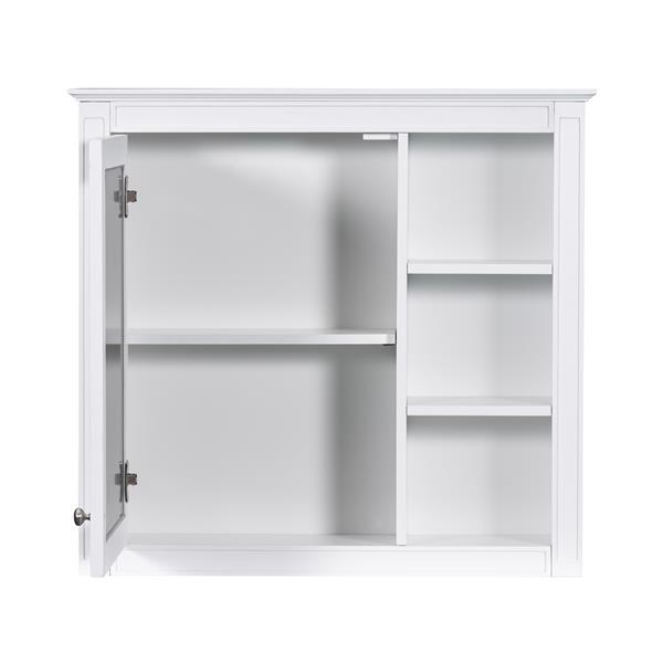 30'' x 28'' Medicine Cabinet, Wall Mounted Bathroom Storage Cabinet, Modern Bathroom Wall Cabinet with Mirror,Medicine Cabinet,  Mirror Cabinet with 3 Open Shelves (Not Include Bathroom Vanity )