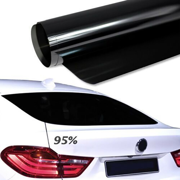 SUPER DARK BLACK CAR WINDOW TINT FILM KIT TINTING LIMO 5% 75CM x 6M UK