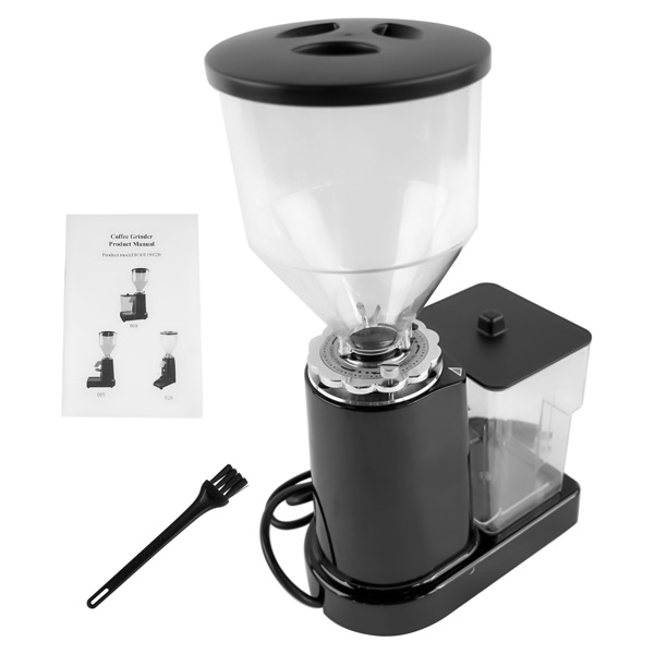 Black Electric Coffee Bean Grinder 35oz Flat Burr Coffee Grinder with 19 Grinding Settings