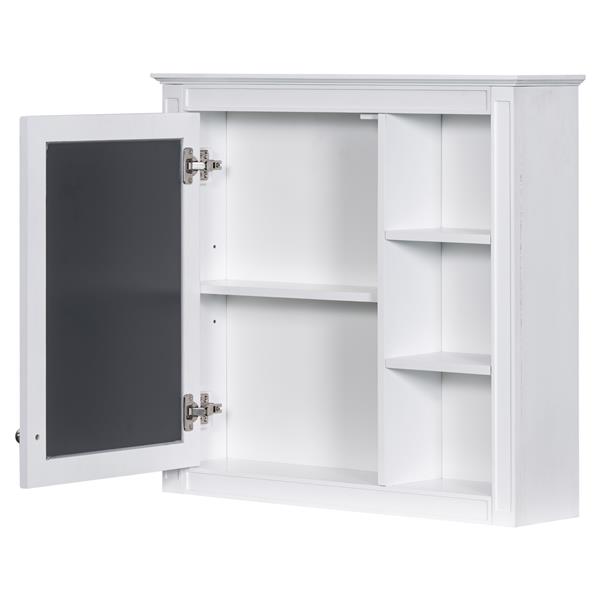 30'' x 28'' Medicine Cabinet, Wall Mounted Bathroom Storage Cabinet, Modern Bathroom Wall Cabinet with Mirror,Medicine Cabinet,  Mirror Cabinet with 3 Open Shelves (Not Include Bathroom Vanity )