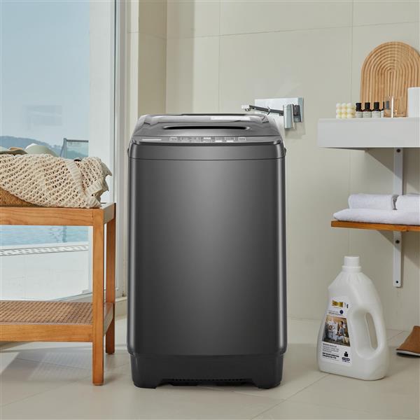 Compact home automatic washer, Maximum 2.3Cu.ft. of laundry, 8 water levels/10 programs for apartments, college dorms, RVs, camping and other places where space is limited