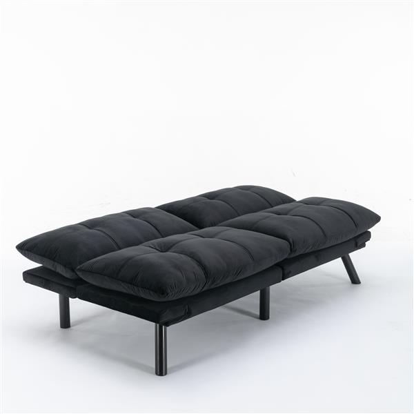 Black Convertible Folding Modern sofa Bed