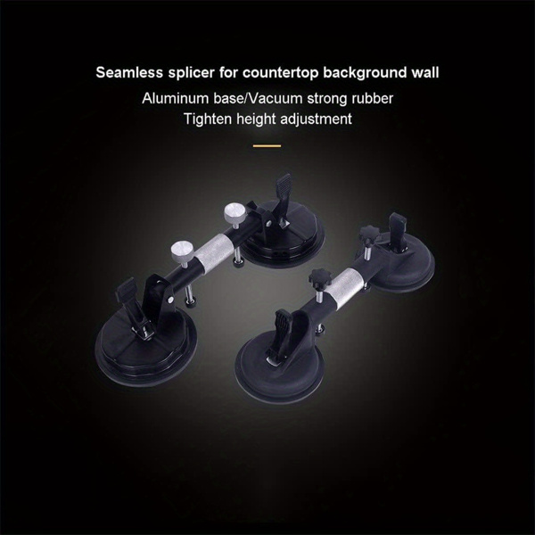 Granite Seam Setter, Seamless Stone Seam Setter Heavy Duty Dual Vacuum Class Ceramic Tile Sucker Tension Suction Cup Countertop Leveling Tensioner for Seam Joining and Leveling